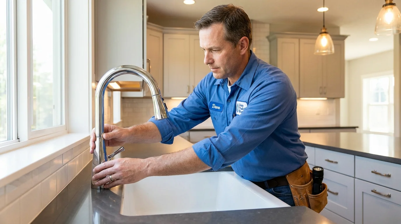 Kitchen faucet installation by Johns Plumbing LLC in Syracuse